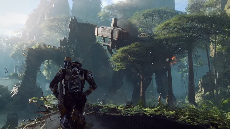 The original gameplay trailer showed a Strider walking and getting blown up during the course of exploration.